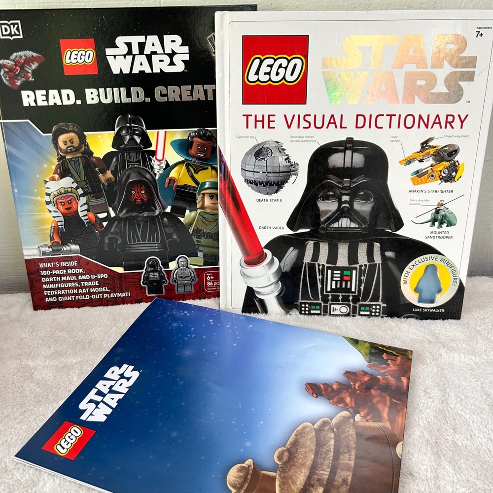 Lego Star Wars The Visual‎ Dictionary & Read Build Create AAT Model 30680 Bundle